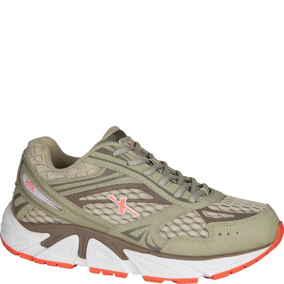 NEW XELERO ladies genesis extra wide sneakers in grey/salmon - Picture 2 of 3